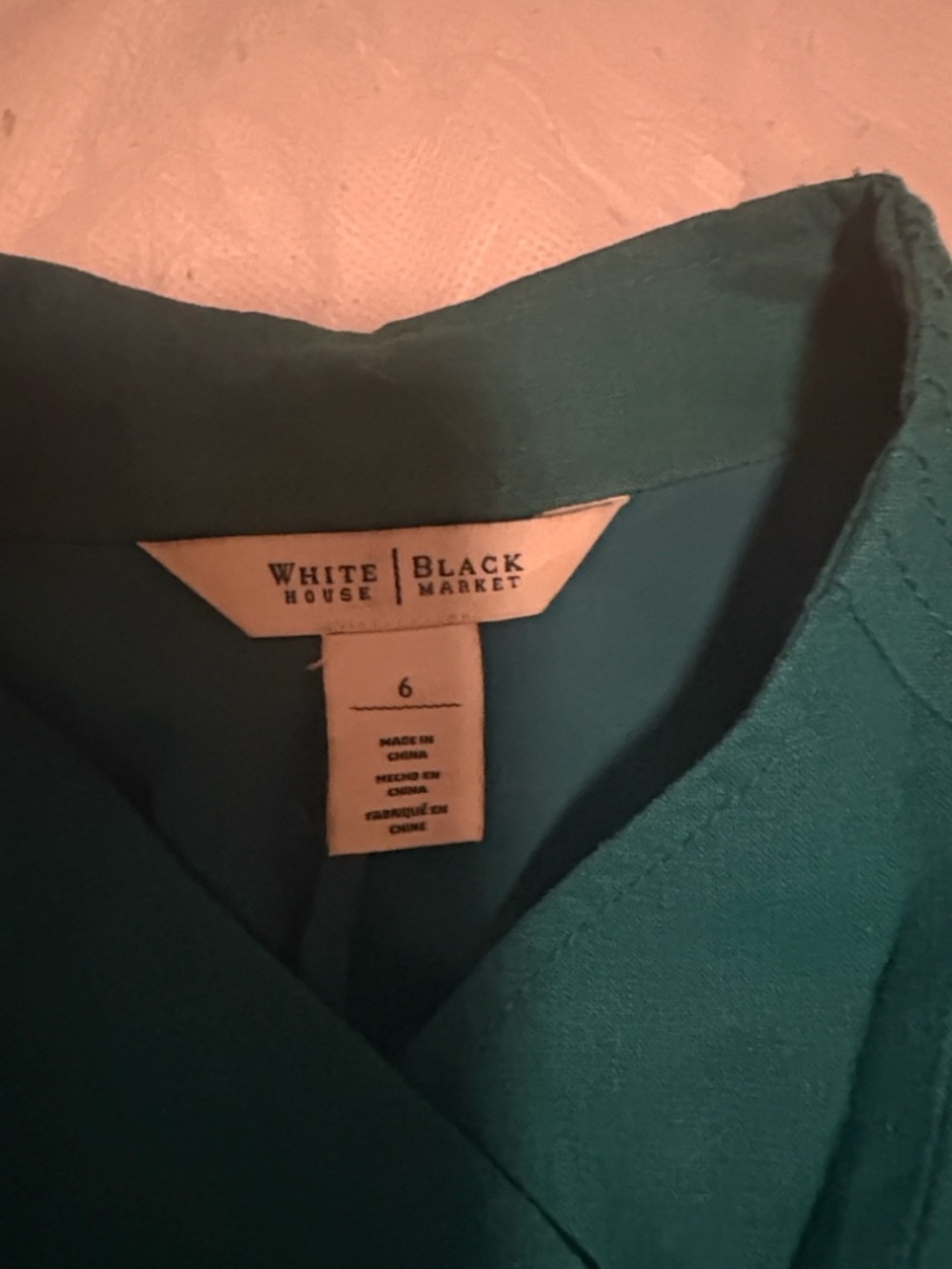 White House Black Market Teal Open-Front Cropped Blazer - Picture 4 of 5